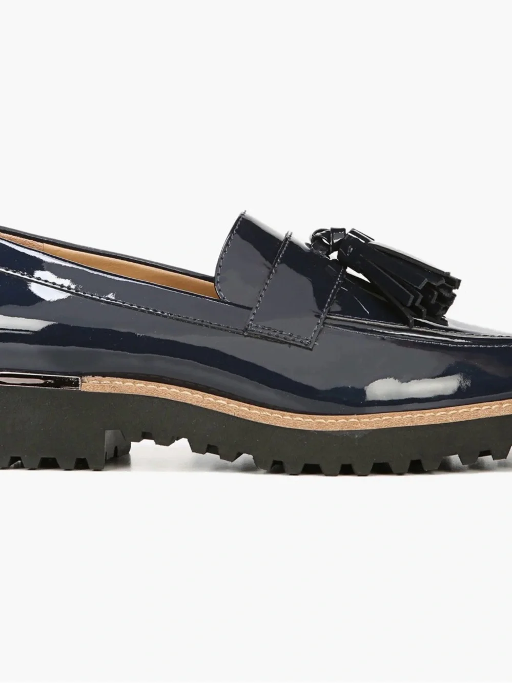 Franco Sarto Carolyn Tassel Lug Loafer Inky Navy Size 6.5